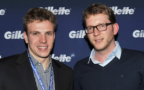 Paul Biedermann mit Gentleman-Blog Chefredakteur Lukas große Klönne